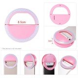 Clipe Anel Led Luz Selfie 3 Níveis Luz Selfie Para Smartphone ROSA